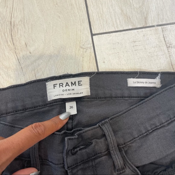 FRAME Denim Black Jeans Le Skinny Size 26 - Picture 3 of 10
